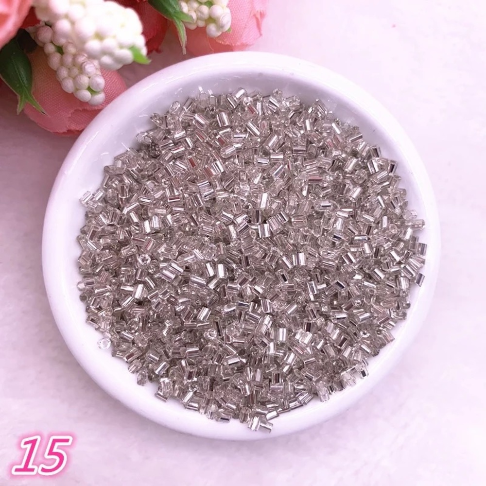 1000 Pieces Christmas Poppy Beads Plastic Craft Round Box Decoration DIY Jewelry